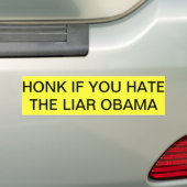 Bumpersticker obama haat en daar trots op! (Op auto)