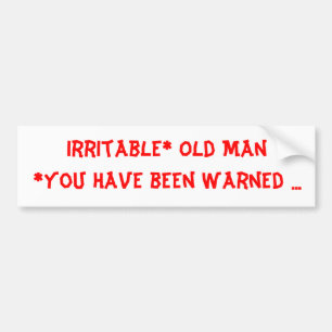 Bumpersticker onberispelijk oud Man