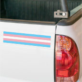 Bumpersticker onder transgendervlag (Op Truck)