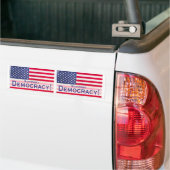 Bumpersticker - Ondersteuning van democratie Vlagg (Op Truck)