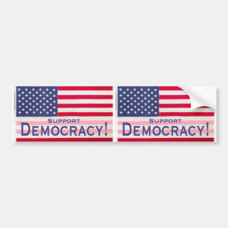 Bumpersticker - Ondersteuning van democratie Vlagg