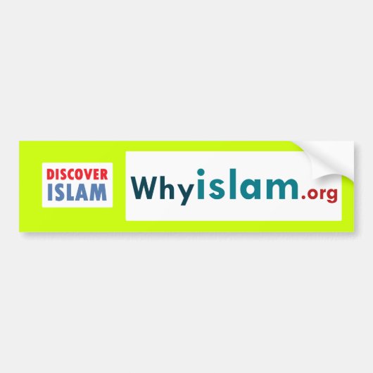 Bumpersticker Ontdek de islam (13) (Voorkant)