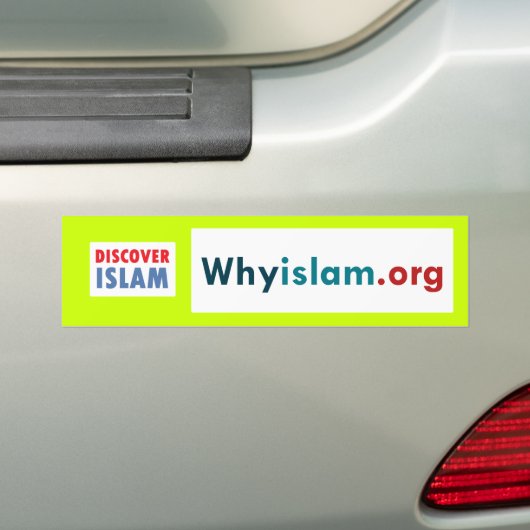 Bumpersticker Ontdek de islam (2) (Op auto)