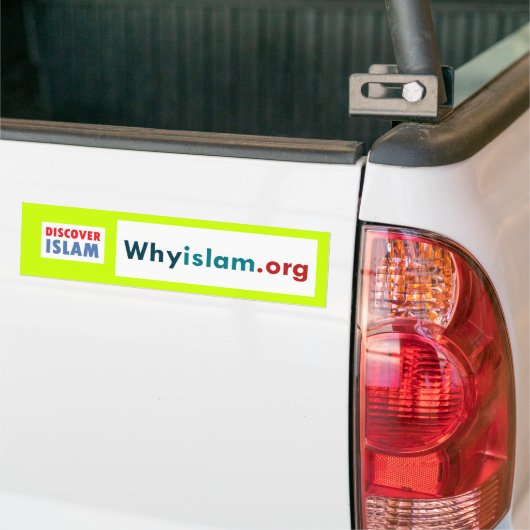 Bumpersticker Ontdek de islam (2) (Op Truck)