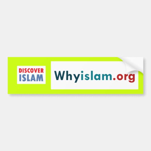 Bumpersticker Ontdek de islam (2) (Voorkant)