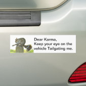 Bumpersticker op maat van Karma (Op auto)
