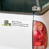 Bumpersticker op maat van Karma (Op Truck)