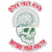 Bumpersticker Open je geest Sticker (Voorkant)