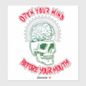 Bumpersticker Open je geest Sticker (Vel)