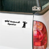 Bumpersticker Oude School Raver (Op Truck)