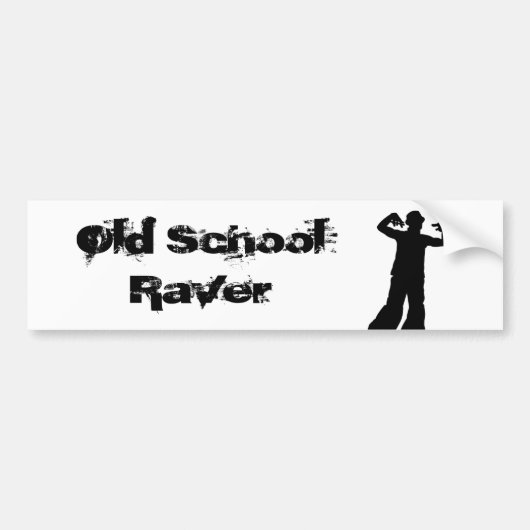 Bumpersticker Oude School Raver (Voorkant)