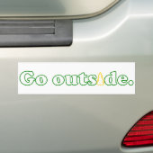 Bumpersticker Pijnboom "Naar buiten" (Op auto)