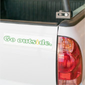 Bumpersticker Pijnboom "Naar buiten" (Op Truck)