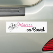 Bumpersticker "Princess on board" (Op auto)