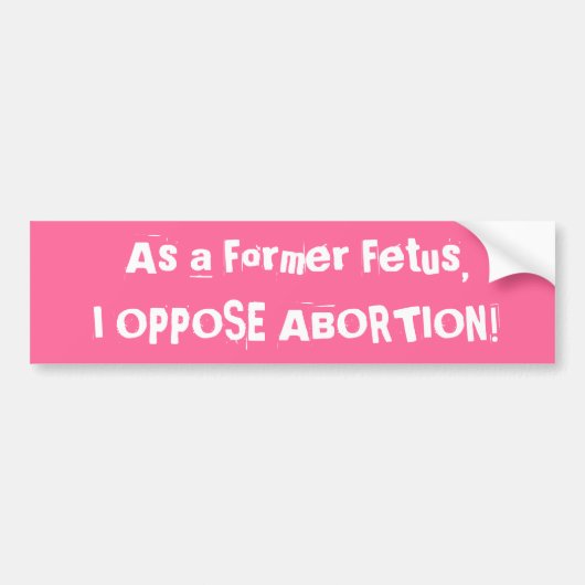 bumpersticker pro life (Voorkant)