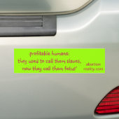 bumpersticker pro life (Op auto)