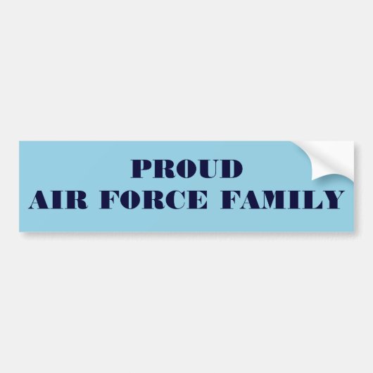 Bumpersticker Proud Air Force Familie (Voorkant)
