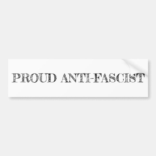 Bumpersticker "Proud Anti-Fascist" (Voorkant)