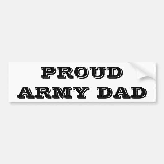 Bumpersticker Proud Army (Voorkant)