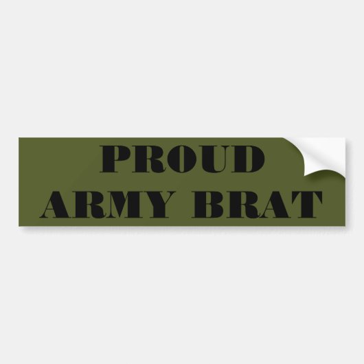 Bumpersticker Proud Army Brat (Voorkant)