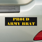 Bumpersticker Proud Army Brat (Op auto)