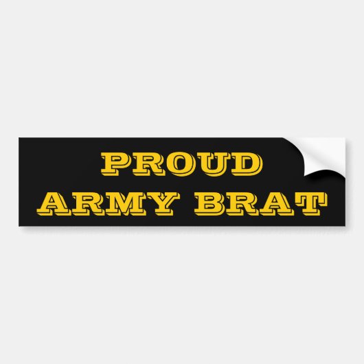 Bumpersticker Proud Army Brat (Voorkant)