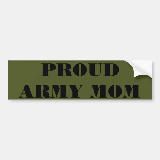 Bumpersticker Proud Army Mam (Voorkant)