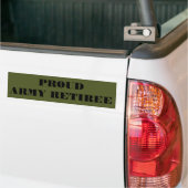 Bumpersticker Proud Army Retiree (Op Truck)