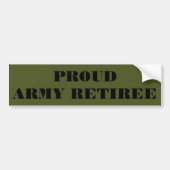 Bumpersticker Proud Army Retiree (Voorkant)
