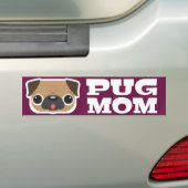 Bumpersticker Pug Ma (Op auto)