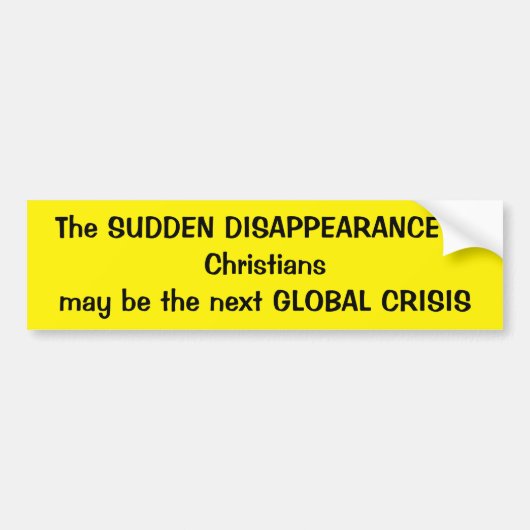 Bumpersticker Rapture (Voorkant)