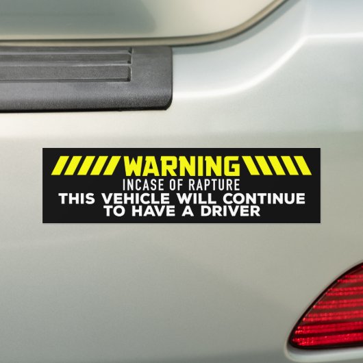 Bumpersticker Rapture (Op auto)