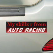 Bumpersticker rijlessen (Op auto)