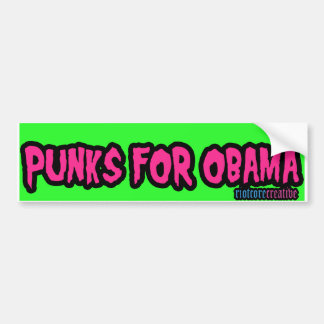 Bumpersticker RiotCore "Punks for Obama"