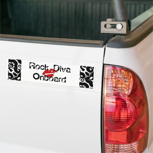 Bumpersticker "Rock Diva Onboard" (Op Truck)