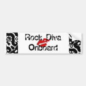 Bumpersticker "Rock Diva Onboard" (Voorkant)