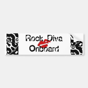 Bumpersticker "Rock Diva Onboard"