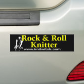 Bumpersticker - Rock en Roll Knitter (Op auto)