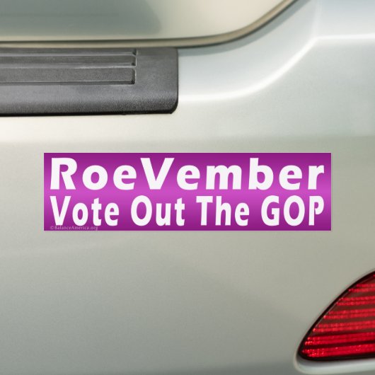 Bumpersticker RoeVember (Op auto)