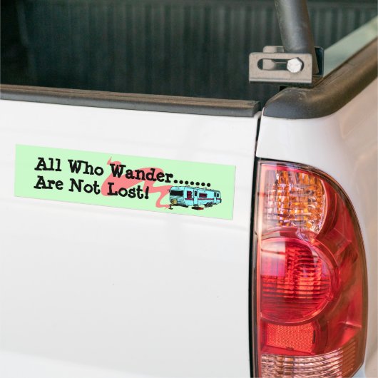 Bumpersticker RV-travelaanhangwagen (Op Truck)