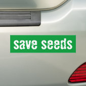 Bumpersticker "Save Seeds" (Op auto)