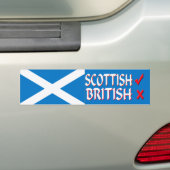 Bumpersticker Scottish Yes British No (Op auto)