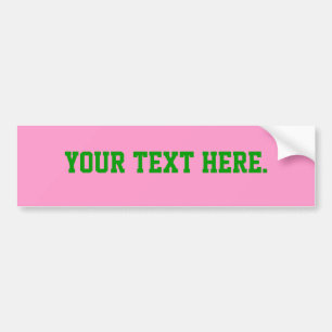 Bumpersticker Sjabloon, roze FF99CC achtergrond