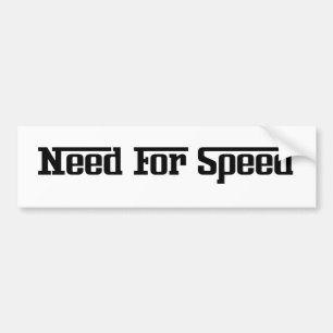 Bumpersticker - snelheid nodig