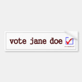 Bumpersticker "Stem Jane Doe" (Voorkant)