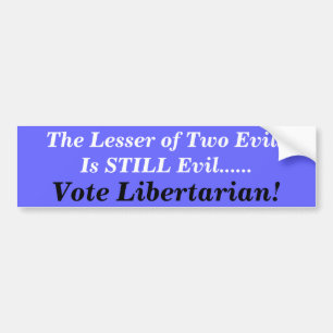 Bumpersticker - stem Libertarian