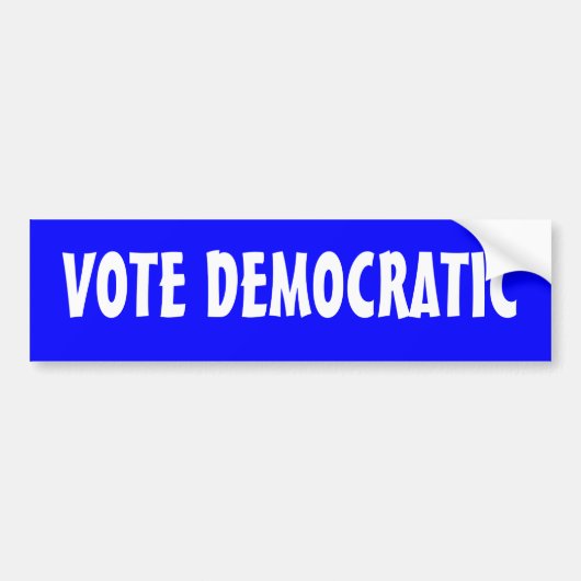 Bumpersticker "Stemming democratische" (Voorkant)