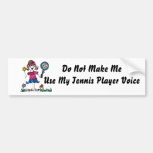 BumperSticker -Stick Tennis Girl
