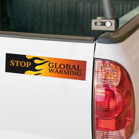 bumpersticker "Stop Global Warming" (Op Truck)