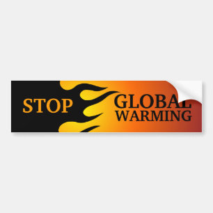 bumpersticker "Stop Global Warming"